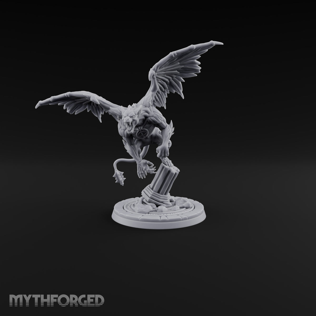 Swooping In Gargoyle Predator Miniature for Dungeons and Dragons, Pathfinder or other TTRPGs