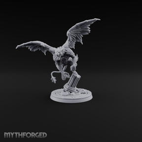 Swooping In Gargoyle Predator Miniature for Dungeons and Dragons, Pathfinder or other TTRPGs