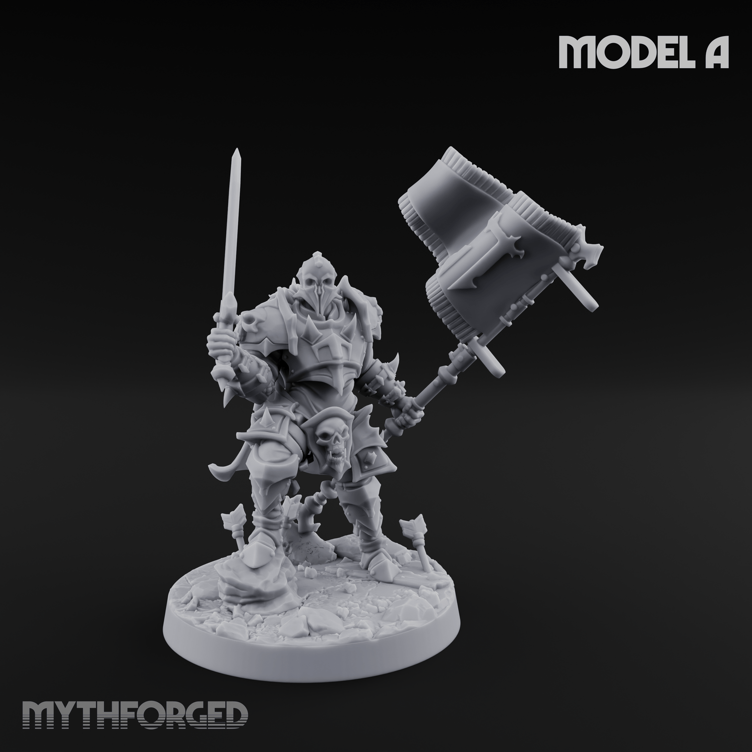 Dual Wielding Human Executioners A Miniature for Dungeons and Dragons, Pathfinder or other TTRPGs