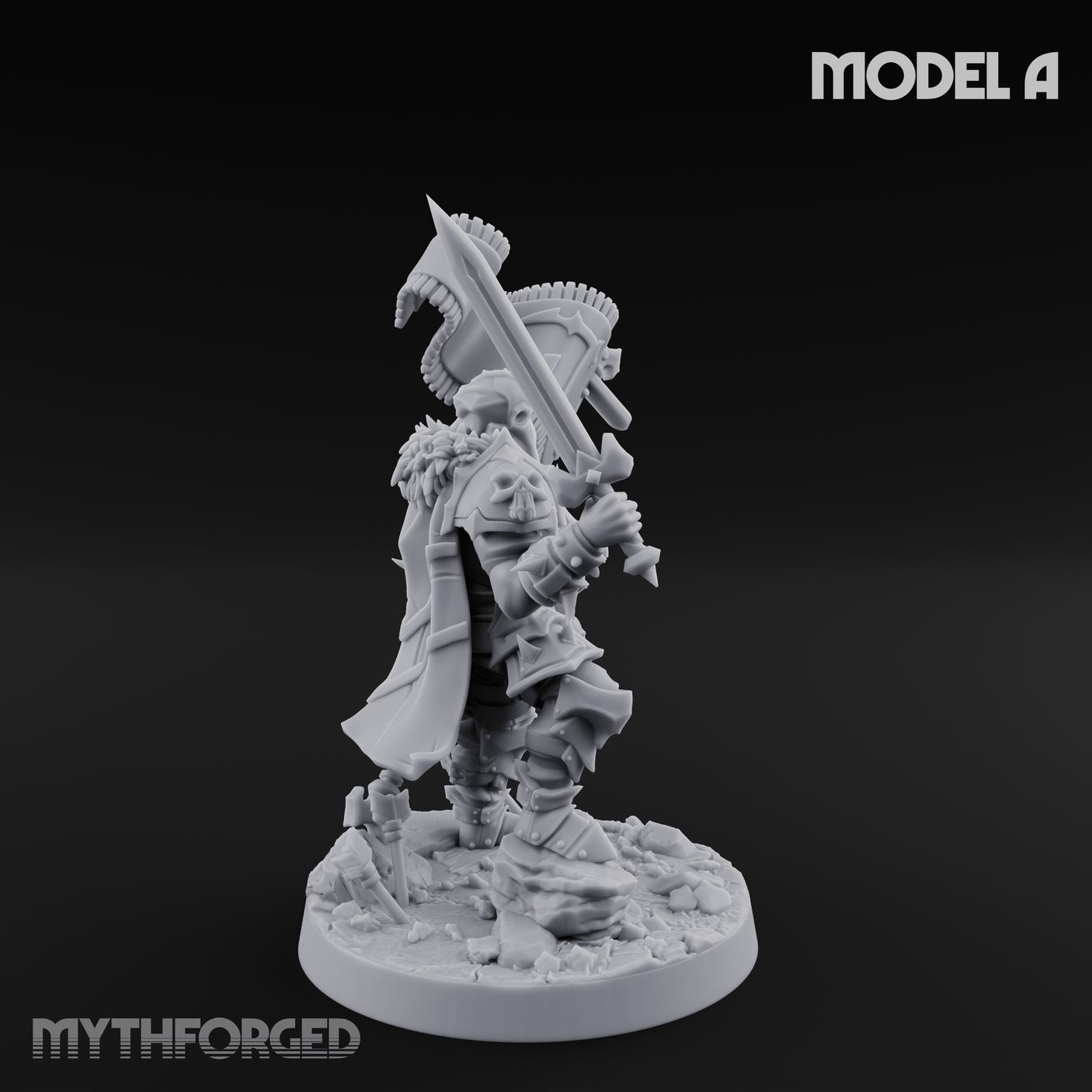 Dual Wielding Human Executioners A Miniature for Dungeons and Dragons, Pathfinder or other TTRPGs