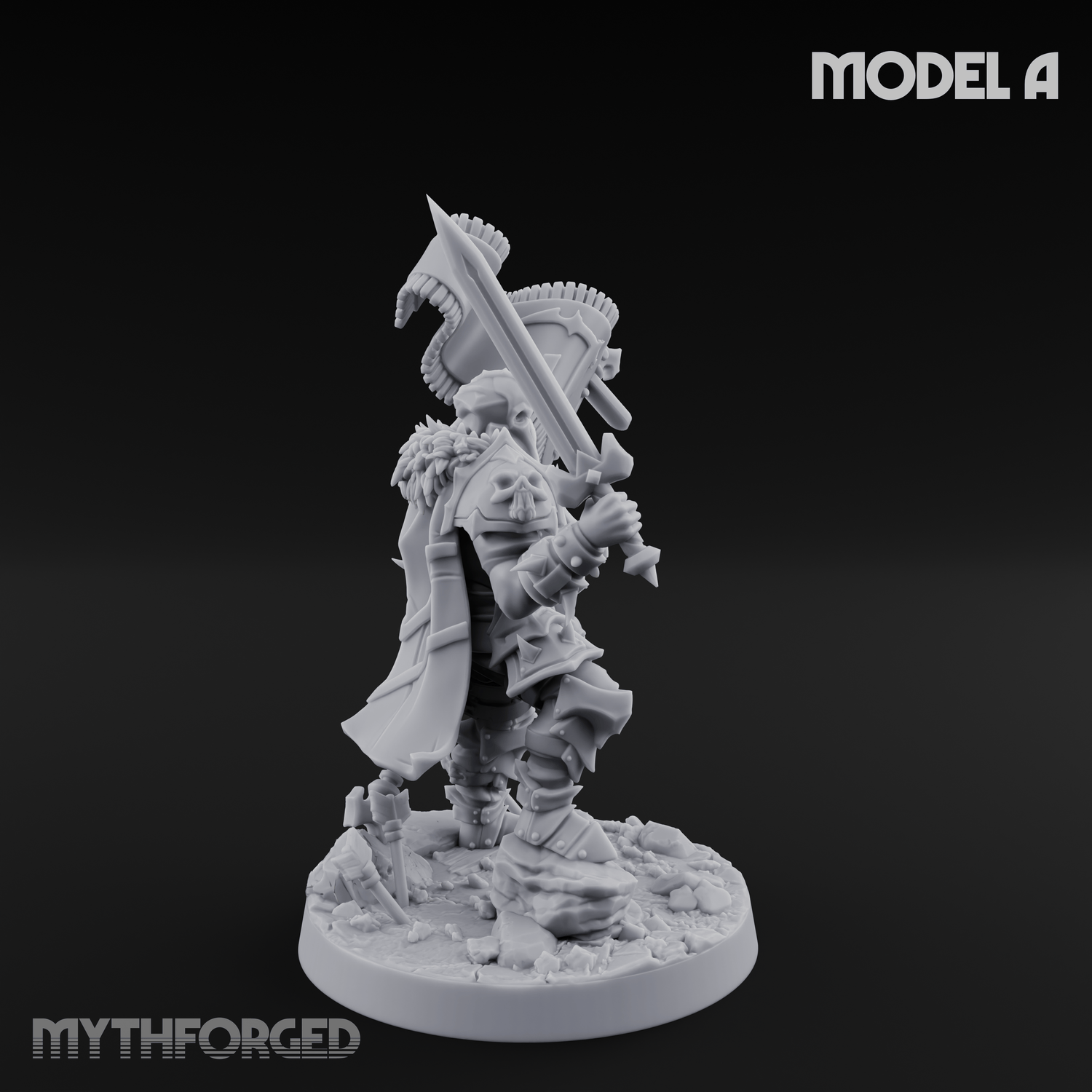 Dual Wielding Human Executioners A Miniature for Dungeons and Dragons, Pathfinder or other TTRPGs
