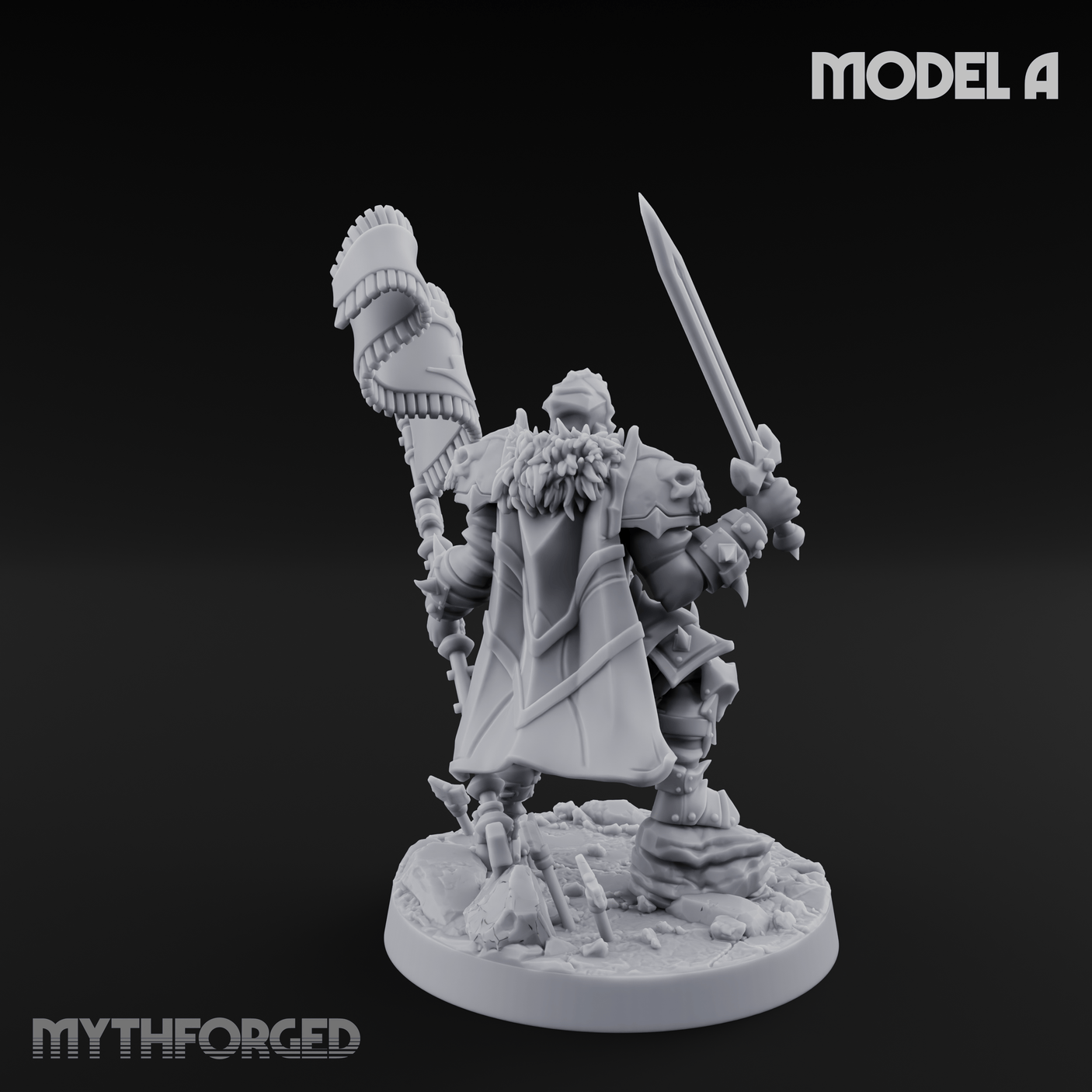 Dual Wielding Human Executioners A Miniature for Dungeons and Dragons, Pathfinder or other TTRPGs