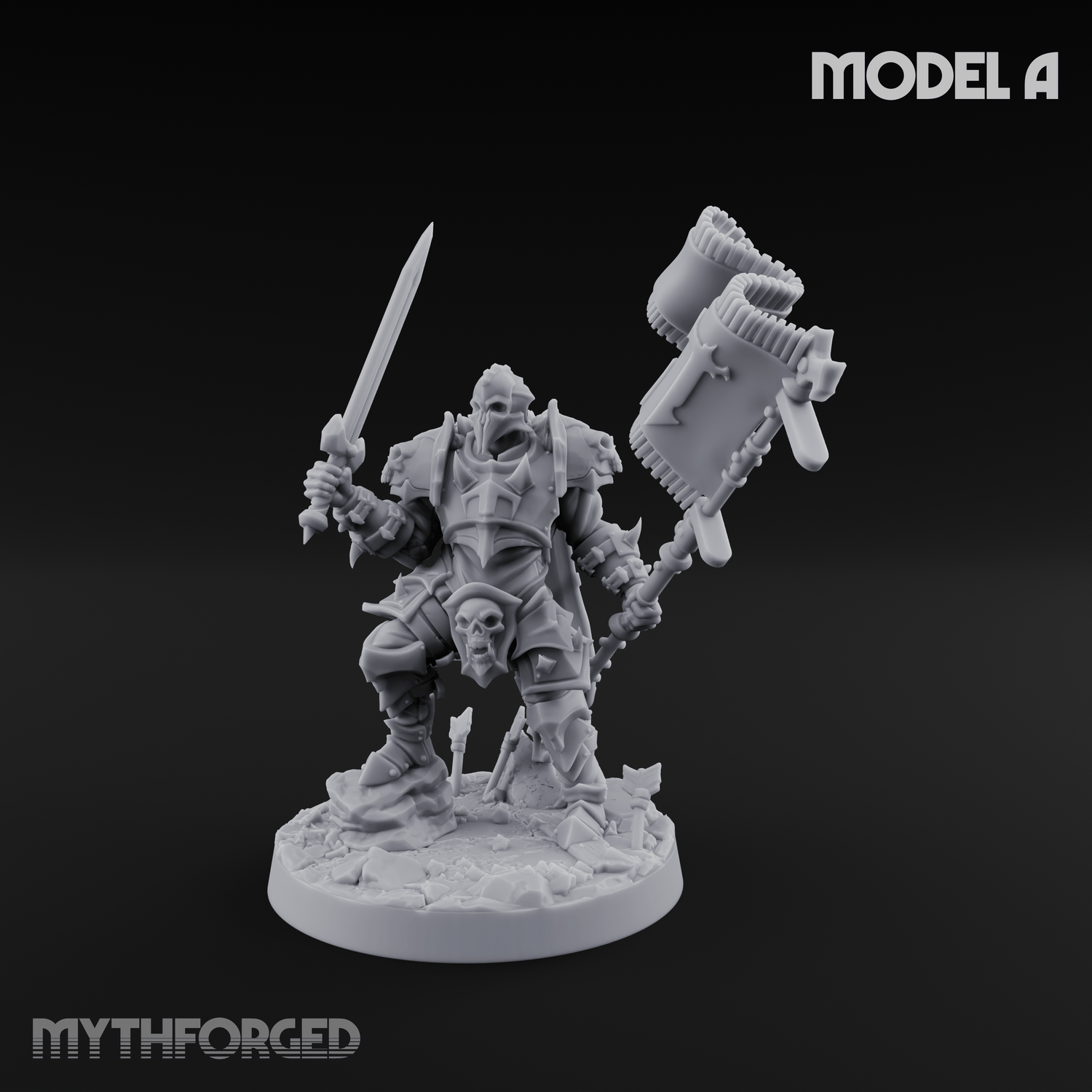 Dual Wielding Human Executioners A Miniature for Dungeons and Dragons, Pathfinder or other TTRPGs