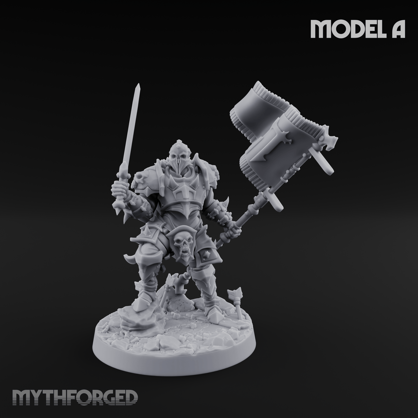 Dual Wielding Human Executioners A Miniature for Dungeons and Dragons, Pathfinder or other TTRPGs