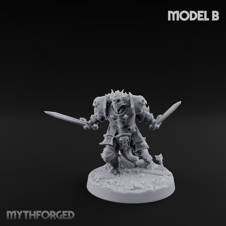 Dual Wielding Human Executioners B Miniature for Dungeons and Dragons, Pathfinder or other TTRPGs