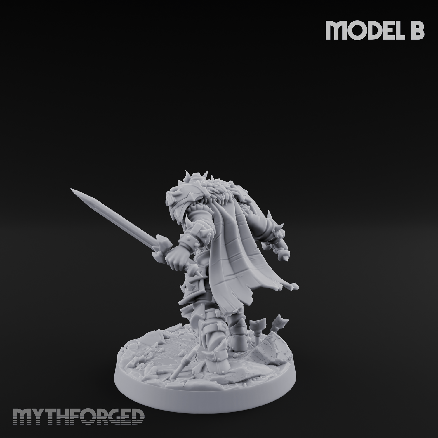 Dual Wielding Human Executioners B Miniature for Dungeons and Dragons, Pathfinder or other TTRPGs