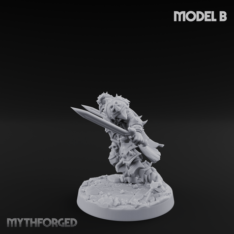 Dual Wielding Human Executioners B Miniature for Dungeons and Dragons, Pathfinder or other TTRPGs