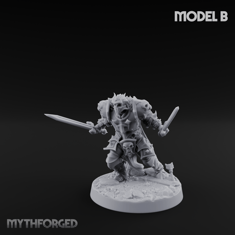 Dual Wielding Human Executioners B Miniature for Dungeons and Dragons, Pathfinder or other TTRPGs