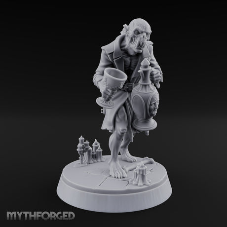 Serving the Last Drink Ghoul Servant Miniature for Dungeons and Dragons, Pathfinder or other TTRPGs