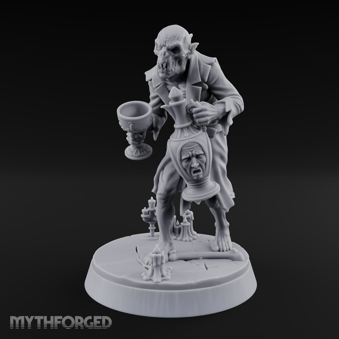 Serving the Last Drink Ghoul Servant Miniature for Dungeons and Dragons, Pathfinder or other TTRPGs