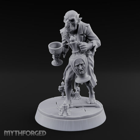 Serving the Last Drink Ghoul Servant Miniature for Dungeons and Dragons, Pathfinder or other TTRPGs