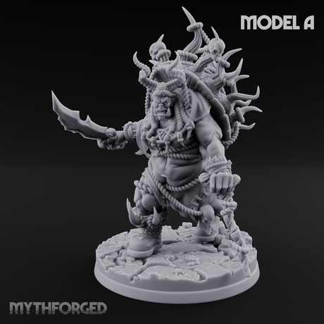 Horns Crowned Spellcasting Orc Shamen A Miniature for Dungeons and Dragons, Pathfinder or other TTRPGs