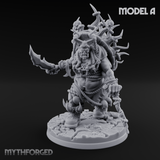 Horns Crowned Spellcasting Orc Shamen Miniature for Dungeons and Dragons, Pathfinder or other TTRPGs
