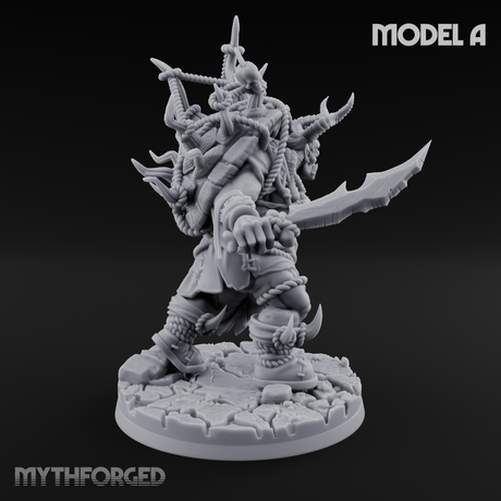 Horns Crowned Spellcasting Orc Shamen A Miniature for Dungeons and Dragons, Pathfinder or other TTRPGs