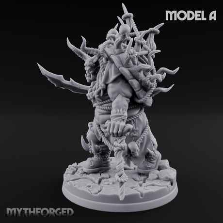Horns Crowned Spellcasting Orc Shamen A Miniature for Dungeons and Dragons, Pathfinder or other TTRPGs