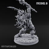 Horns Crowned Spellcasting Orc Shamen B Miniature for Dungeons and Dragons, Pathfinder or other TTRPGs