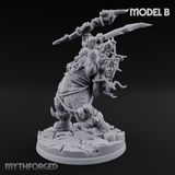 Horns Crowned Spellcasting Orc Shamen B Miniature for Dungeons and Dragons, Pathfinder or other TTRPGs