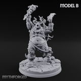 Horns Crowned Spellcasting Orc Shamen B Miniature for Dungeons and Dragons, Pathfinder or other TTRPGs