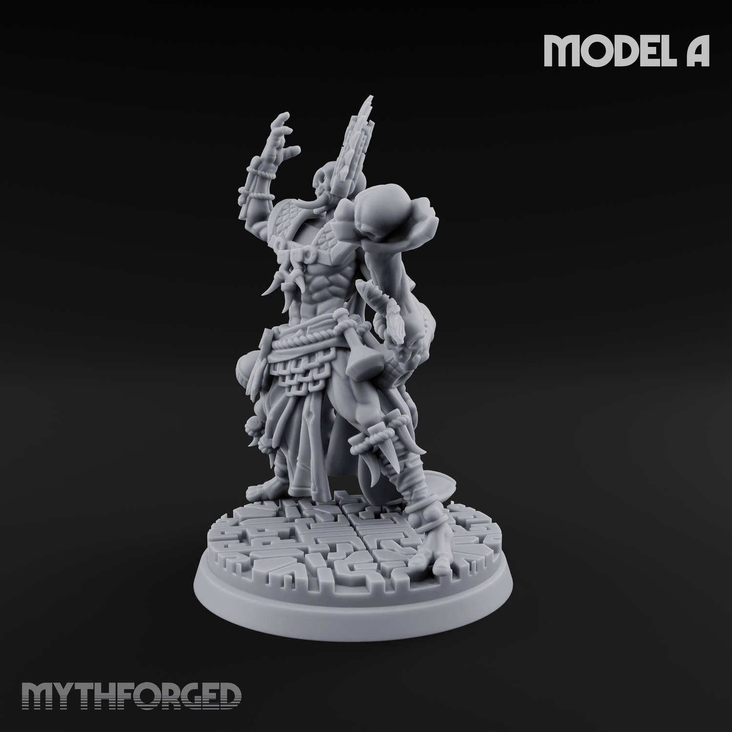 Aztec Inspired Feathered Incantation Hobgoblin Shaman A Miniature for Dungeons and Dragons, Pathfinder or other TTRPGs