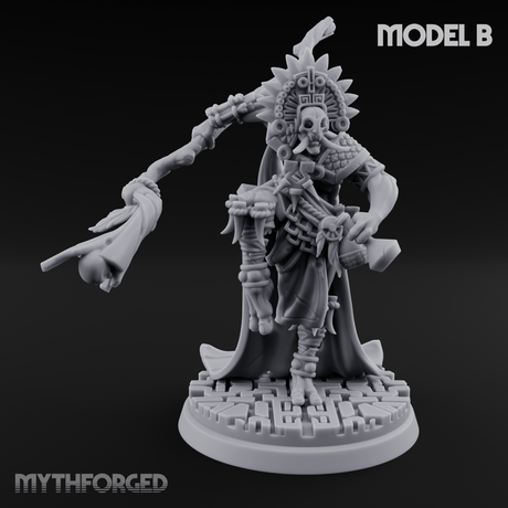 Aztec Inspired Feathered Incantation Hobgoblin Shaman Miniature for Dungeons and Dragons, Pathfinder or other TTRPGs