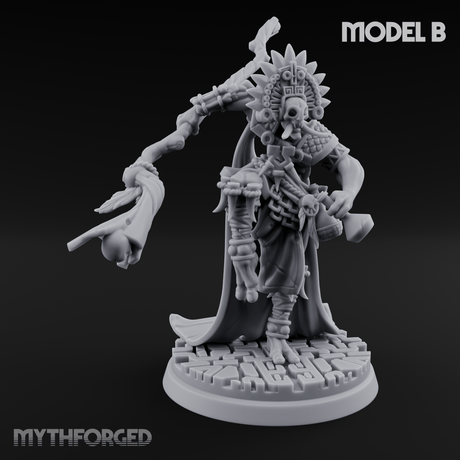 Aztec Inspired Feathered Incantation Hobgoblin Shaman Miniature for Dungeons and Dragons, Pathfinder or other TTRPGs