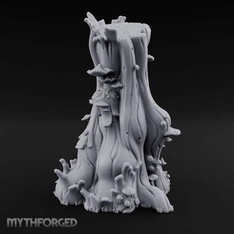 Shelf-Fungus Bracket-Clustered Tall Mushroom Forest Trunk Miniature for Dungeons and Dragons, Pathfinder or other TTRPGs