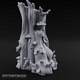 Shelf-Fungus Bracket-Clustered Tall Mushroom Forest Trunk Miniature for Dungeons and Dragons, Pathfinder or other TTRPGs