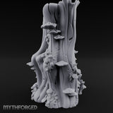 Shelf-Fungus Bracket-Clustered Tall Mushroom Forest Trunk Miniature for Dungeons and Dragons, Pathfinder or other TTRPGs