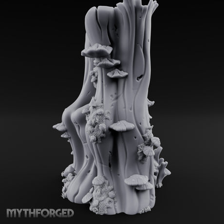 Shelf-Fungus Bracket-Clustered Tall Mushroom Forest Trunk Miniature for Dungeons and Dragons, Pathfinder or other TTRPGs