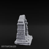 Shell-Crowned Arch-Framed Gothic Gravestone Miniature for Dungeons and Dragons, Pathfinder or other TTRPGs