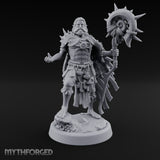 Shell Mace Clutching Weer Shaman Miniature for Dungeons and Dragons, Pathfinder or other TTRPGs