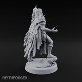Shell Mace Clutching Weer Shaman Miniature for Dungeons and Dragons, Pathfinder or other TTRPGs