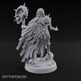 Shell Mace Clutching Weer Shaman Miniature for Dungeons and Dragons, Pathfinder or other TTRPGs