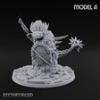 Shield And Flail Wielding Lizardfolk Warrior A Miniature for Dungeons and Dragons, Pathfinder or other TTRPGs