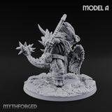 Shield And Flail Wielding Lizardfolk Warrior A Miniature for Dungeons and Dragons, Pathfinder or other TTRPGs