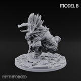 Shield And Flail Wielding Lizardfolk Warrior B Miniature for Dungeons and Dragons, Pathfinder or other TTRPGs