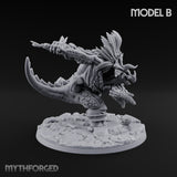 Shield And Flail Wielding Lizardfolk Warrior B Miniature for Dungeons and Dragons, Pathfinder or other TTRPGs