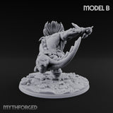 Shield And Flail Wielding Lizardfolk Warrior B Miniature for Dungeons and Dragons, Pathfinder or other TTRPGs