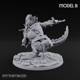 Shield And Flail Wielding Lizardfolk Warrior B Miniature for Dungeons and Dragons, Pathfinder or other TTRPGs