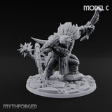 Shield And Flail Wielding Lizardfolk Warrior C Miniature for Dungeons and Dragons, Pathfinder or other TTRPGs