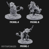 Shield And Flail Wielding Lizardfolk Warriors Miniature for Dungeons and Dragons, Pathfinder or other TTRPGs