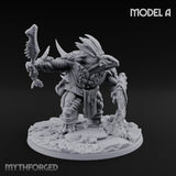 Shield And Flail Wielding Lizardfolk Warriors Miniature for Dungeons and Dragons, Pathfinder or other TTRPGs