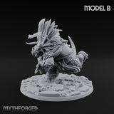 Shield And Flail Wielding Lizardfolk Warriors Miniature for Dungeons and Dragons, Pathfinder or other TTRPGs