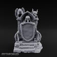 Shield-Bearing Demon-Flanked Grim Reaper Tombstone Miniature for Dungeons and Dragons, Pathfinder or other TTRPGs