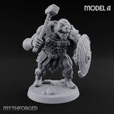 Shield Bearing Warband Pig Orc Warrior A — Without