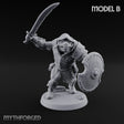 Shield Bearing Warband Pig Orc Warrior B Miniature for Dungeons and Dragons, Pathfinder or other TTRPGs