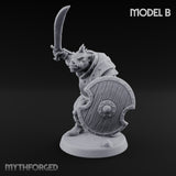Shield Bearing Warband Pig Orc Warrior B Miniature for Dungeons and Dragons, Pathfinder or other TTRPGs