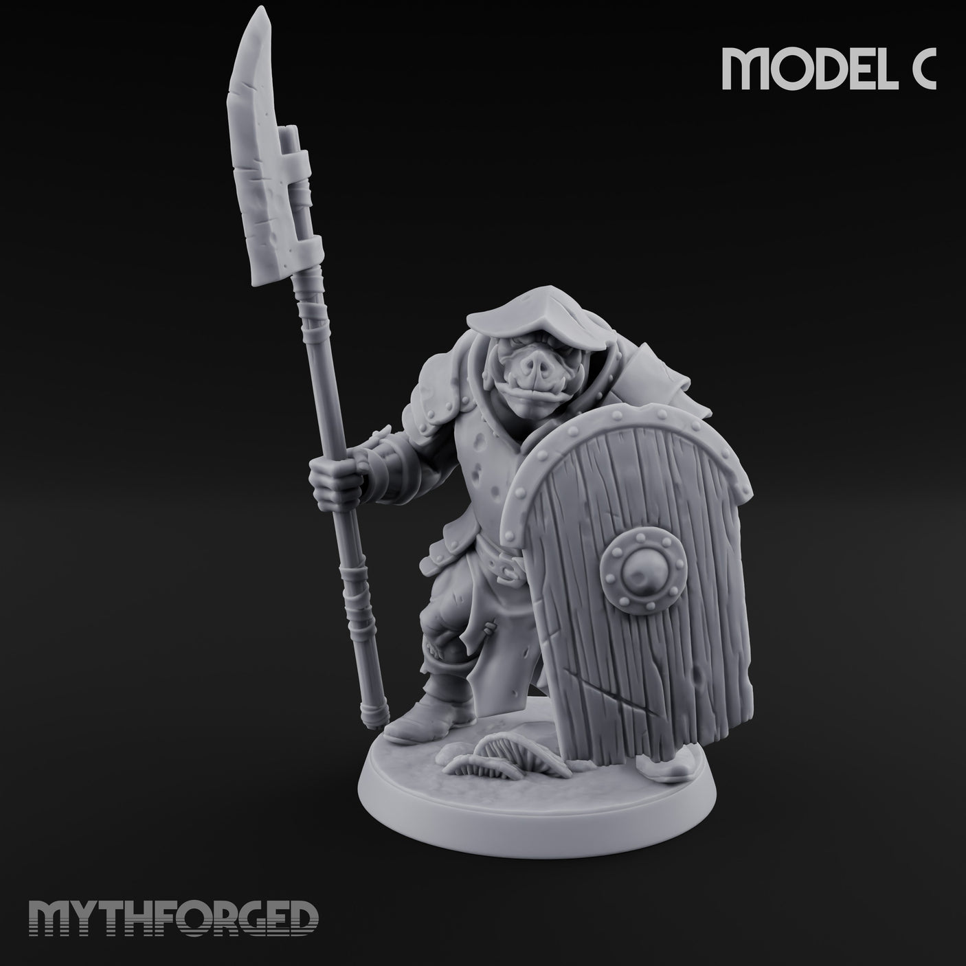 Shield Bearing Warband Pig Orc Warrior C gallery 1