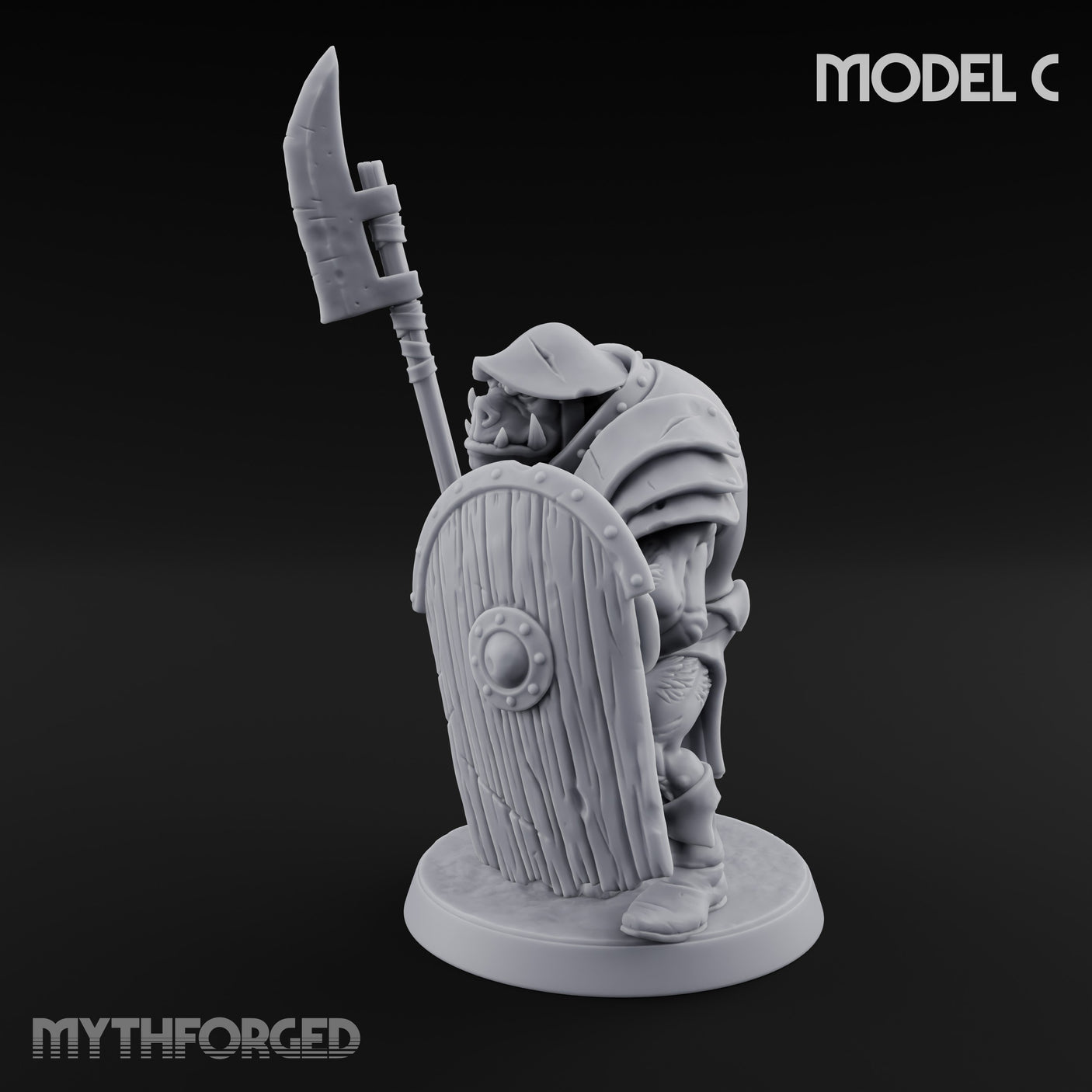 Shield Bearing Warband Pig Orc Warrior C gallery 15