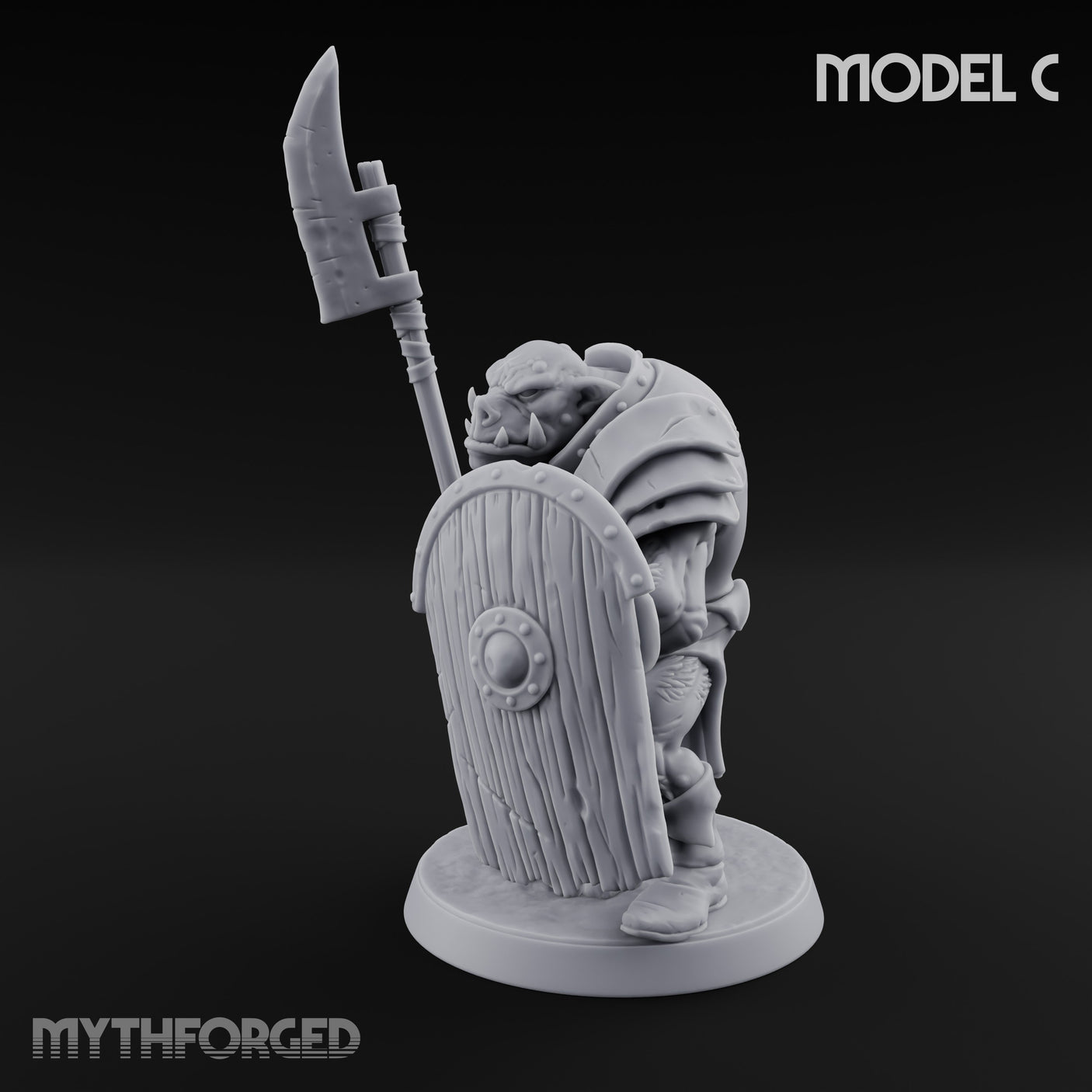 Shield Bearing Warband Pig Orc Warrior C gallery 16